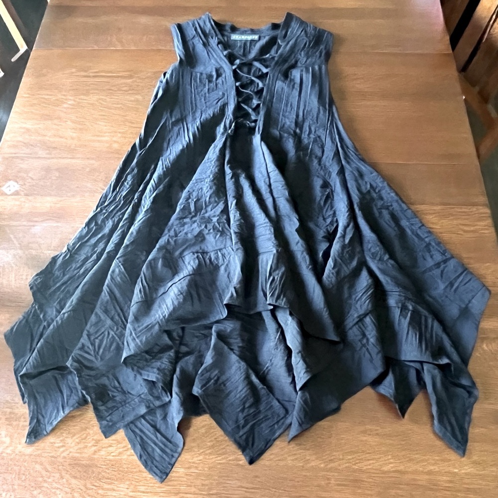 Unique Black Sleeveless Dress